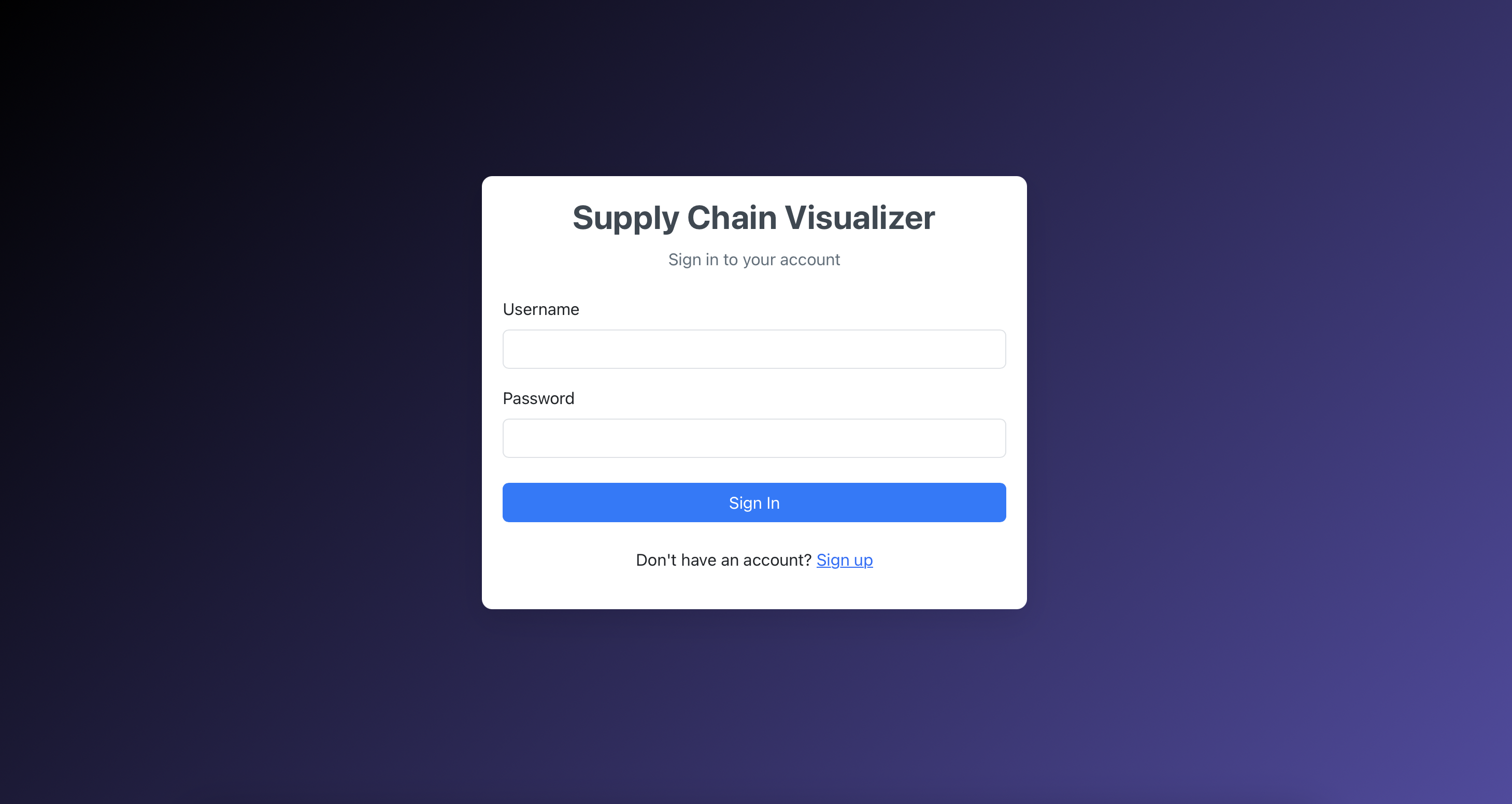 Supply Chain Visualizer screenshot